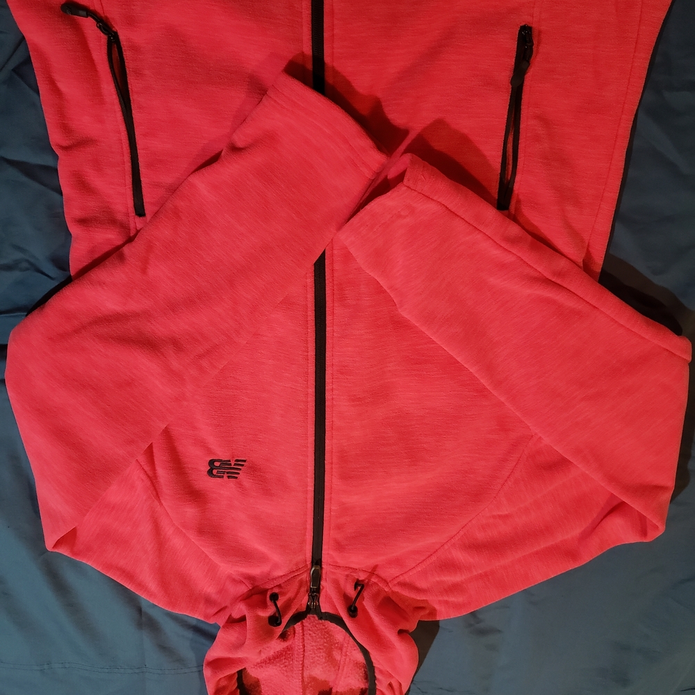 New Balance Coral Pink Full-Zip Hoodie